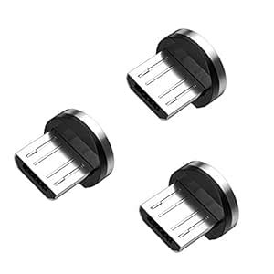 360°Rotating Magnetic Phone Cable Adapter Connector Tips Head for Micro ...