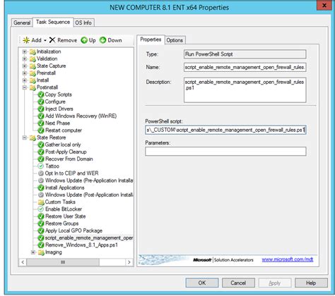 Image result for MDT Run PowerShell Script