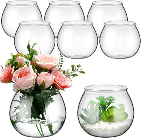 Amazon.com: FoldTier Fish Bowls for Centerpieces Plastic Clear Fish ...