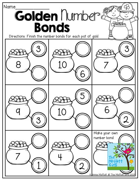 number bond kindergarten worksheet