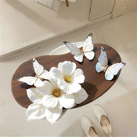 3D Luxury Floral Butterfly Rug | Non Slip Decorative Floor Mat – Shoppymize