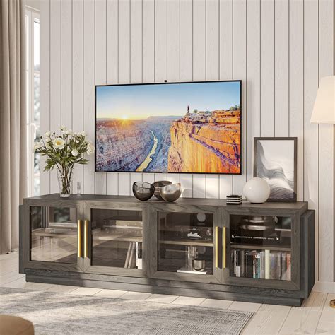 Snapklik.com : BELLEZE 70" TV Stand For TVs Up To 75", Modern TV Cabinet & Entertainment Center
