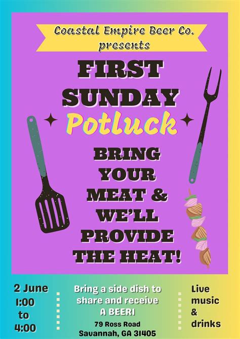 First Sunday Potluck, 79 Ross Rd, Savannah, GA, 2 June 2024 | AllEvents