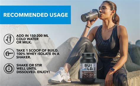 BUILD. 100% Whey Isolate Belgium Chocolate Flavor (1 Kg) | 25 Gms Whey ...