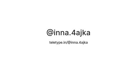 @inna.4ajka — Teletype