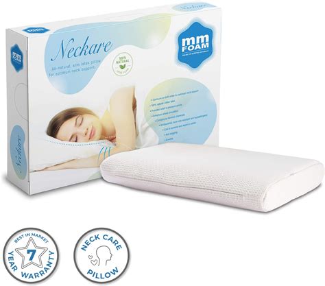 mm FOAM Life Companion Pillow - 100% Natural Latex,Thin Pillows,Set of ...