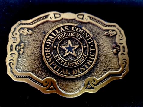 Dallas County Texas Hospital District Security Officer Belt Buckle ...