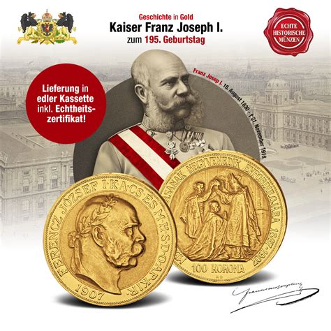 Franz Joseph I. – 195 Jahre Geschichte, Erinnerung und Vermächtnis | Münzen-Versandhaus Emporium ...