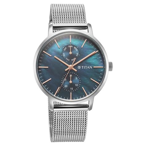 Buy Online Titan Workwear Slimline Mother Of Pearl Dial Stainless Steel ...
