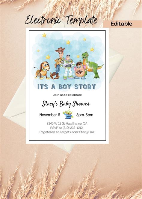 Its a Boy Story Baby Shower Invitation Toy Story Digital and - Etsy