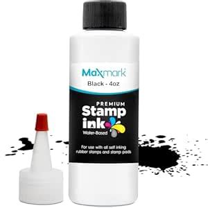 MaxMark Premium Refill Ink for self Inking Stamps and Stamp Pads, Black ...