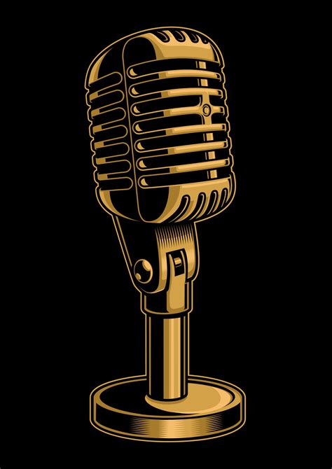 Old School Microphone Logo