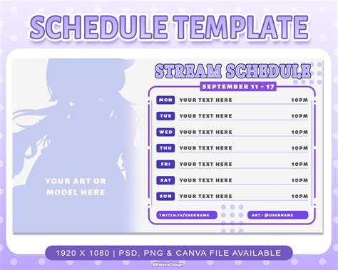Image result for Stream Schedule Maker