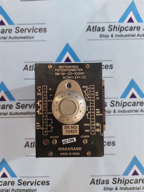 MAKARAND SM 781-20-100MD 1K(3W)-24V.DC MOTOR POTENTIOMETER – Atlas ...