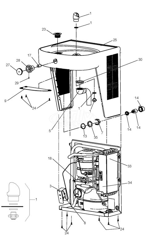 Elkay VRCHD Single Station Drinking Fountain Parts Breakdown ...