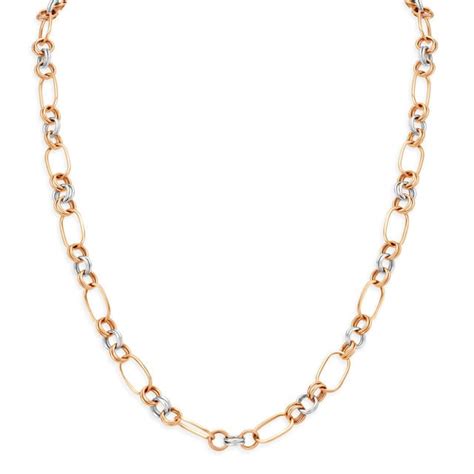 Paper Clip Style Dual Tone Gold Chain For Men