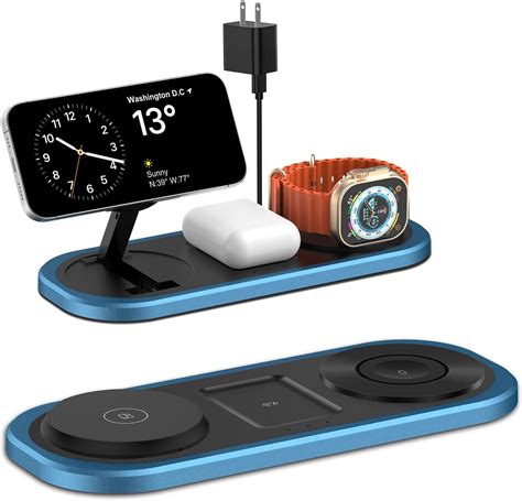 Amazon.com: 3 in 1 Wireless Charger for iPhone, Foldable Charging ...