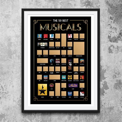 Amazon.com: 50 Best Musicals Scratch Off Poster - Broadway Gifts ...