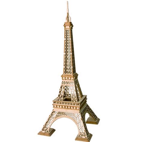Rolife 3D Wooden Puzzle Eiffel Tower Model Kit Brain Teaser Games Laser ...
