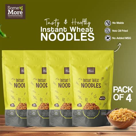 Instant Wheat Noodles - 175gms (Pack Of 4) – Some More Foods