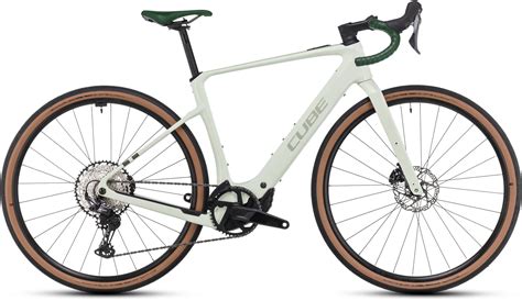 2025 Cube Nuroad Hybrid C:62 Race 400X 29 Electric Gravel Bike In Desert Stone & Green