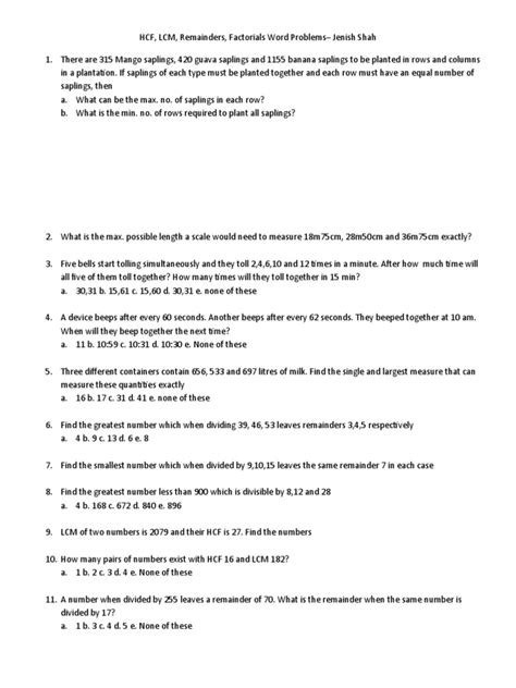 Image result for LCM Worded Problems