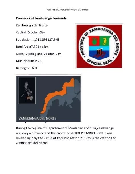 What Are The Municipalities Of Zamboanga Del Norte at Joe Tepper blog