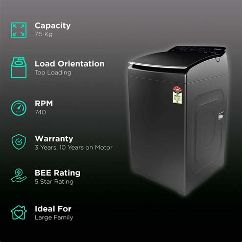 Buy Whirlpool 7.5 kg 5 Star Fully Automatic Top Load Washing Machine ...