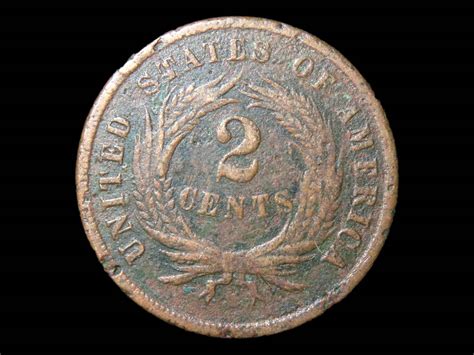 1865 Civil War Era Two Cent Coin, Great Condition, Obsolete 2 Cent ...