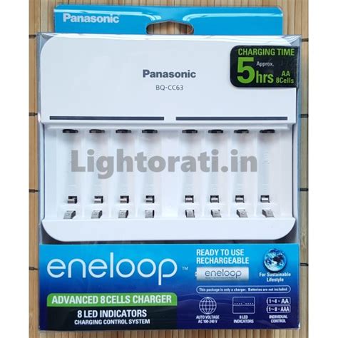 Panasonic Eneloop BQ-CC63N 8-Battery AA Charger for Ni-MH AA, AAA ...