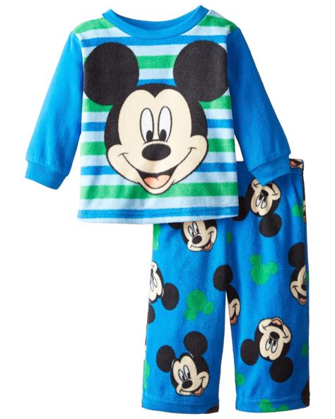 Little Boys' Cozy Fleece Pajama Set 2T-4T, Mickey Mouse, Size: 2T ...