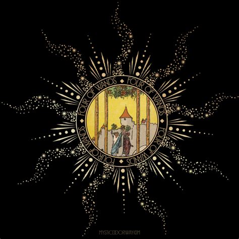 Four of Wands - Mystic Doorway