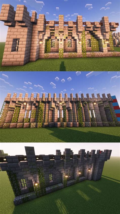 Image result for Minecraft Small Castle Wall Tutorial