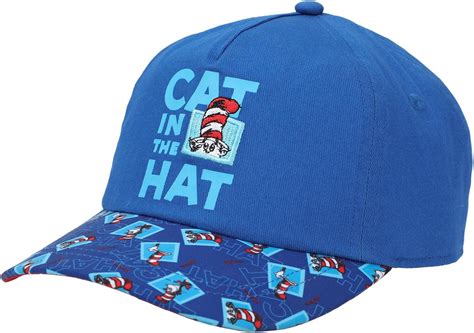 Amazon.com: Dr. Seuss Cat in The Hat Blue Toddler Hat: Clothing, Shoes ...