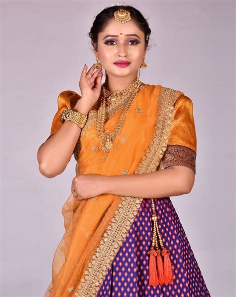 Navy Blue And Gold Banarasi Silk Woven Lehenga Choli With Dupatta