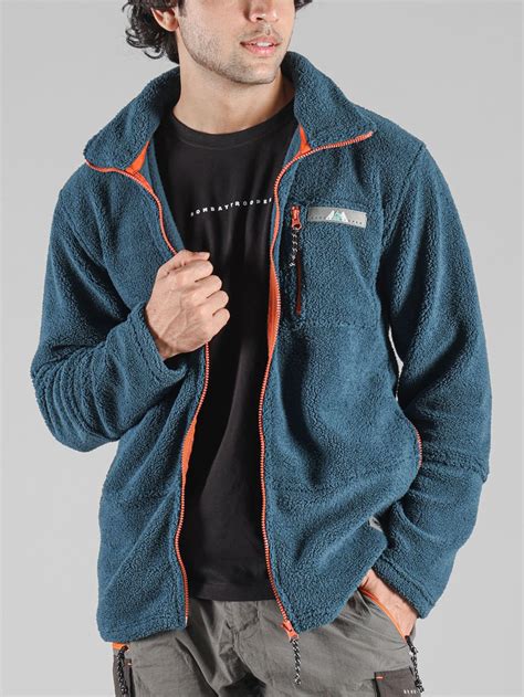 Moroccan Blue Fleece Jacket - Unisex