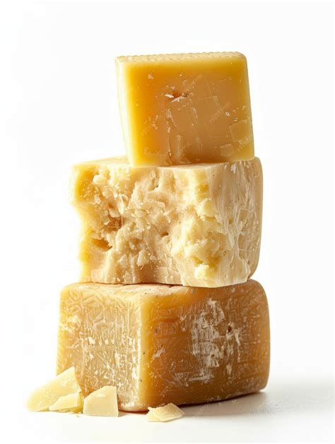 Premium Photo | Cheese Blocks of Parmesan and mozzarella side shot to ...