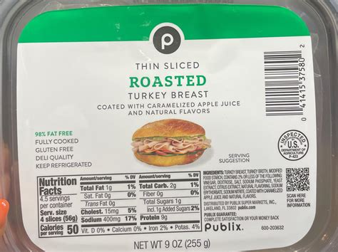 Thin Sliced Roasted Turkey Breast Nutrition Facts - Eat This Much