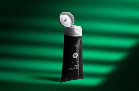 Open Flip-Top Squeeze Tube Mockup for Cosmetic Branding | ZippyPixels