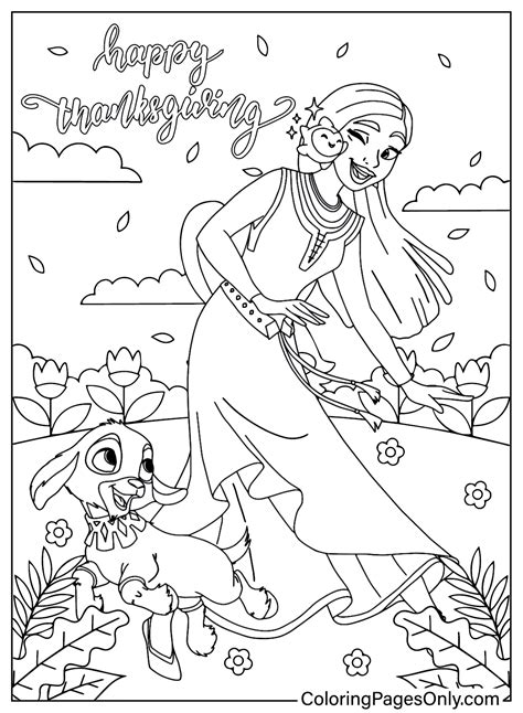 Wish Disney Thanksgiving Coloring Pages - Free Printable Coloring Pages