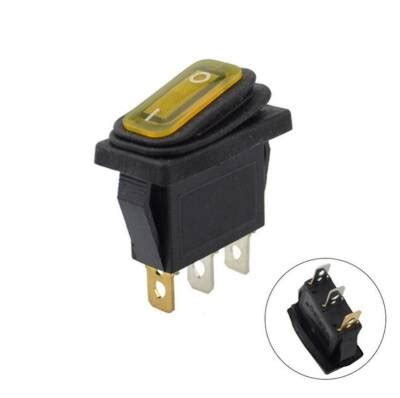 KCD3 15A Waterproof ON-OFF Switch with Yellow Light Motorobit ...