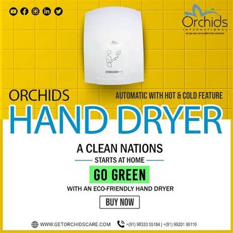 Automatic Hand Dryer - OR/HD/05 Orchids Automatic ABS Plastic Hand ...