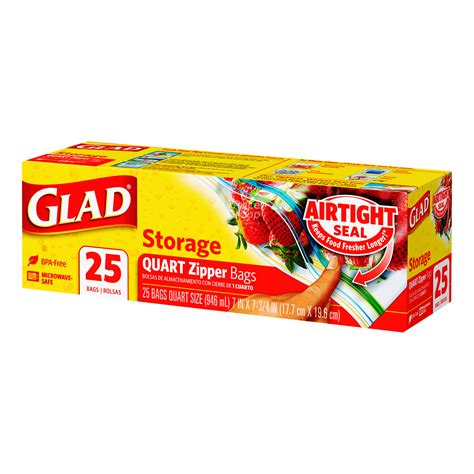 Ziploc Quart Bags Dimensions