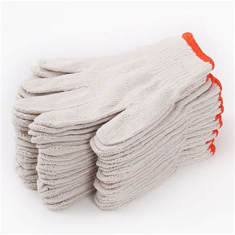 厂家销售加厚棉纱线手套 防护手套 工地搬运劳保棉线作业手套-阿里巴巴
