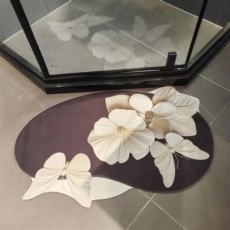 3D Luxury Floral Butterfly Rug | Non Slip Decorative Floor Mat – Shoppymize