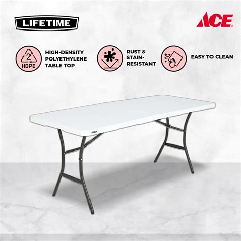 LIFETIME TABLE 6FT F/H WHITE PROMO | Shopee Philippines