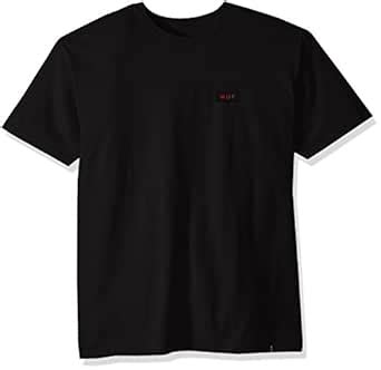 Buy HUF Men's Bar Logo Flock Tee, Black, XL at Amazon.in