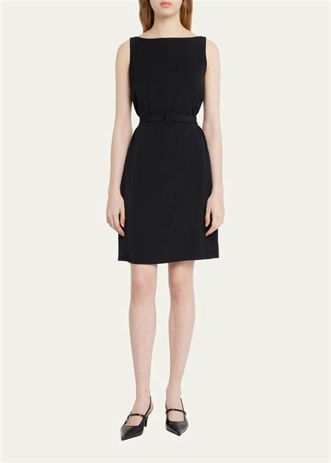 Theory Belted Sleeveless Sheath Mini Dress - Bergdorf Goodman