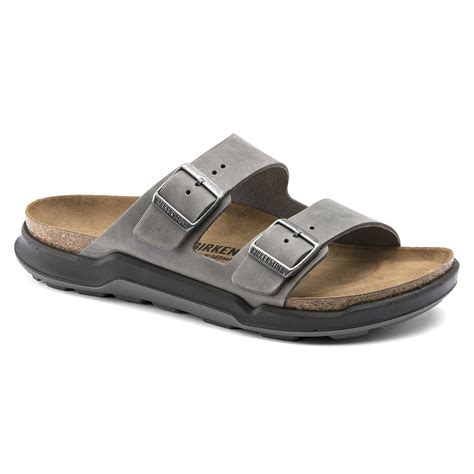 BIRKENSTOCK Arizona Oiled Leather Sandal - Iron