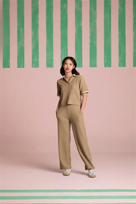Breezy Texture Pants Co-ord Set - Sand – Muvazo